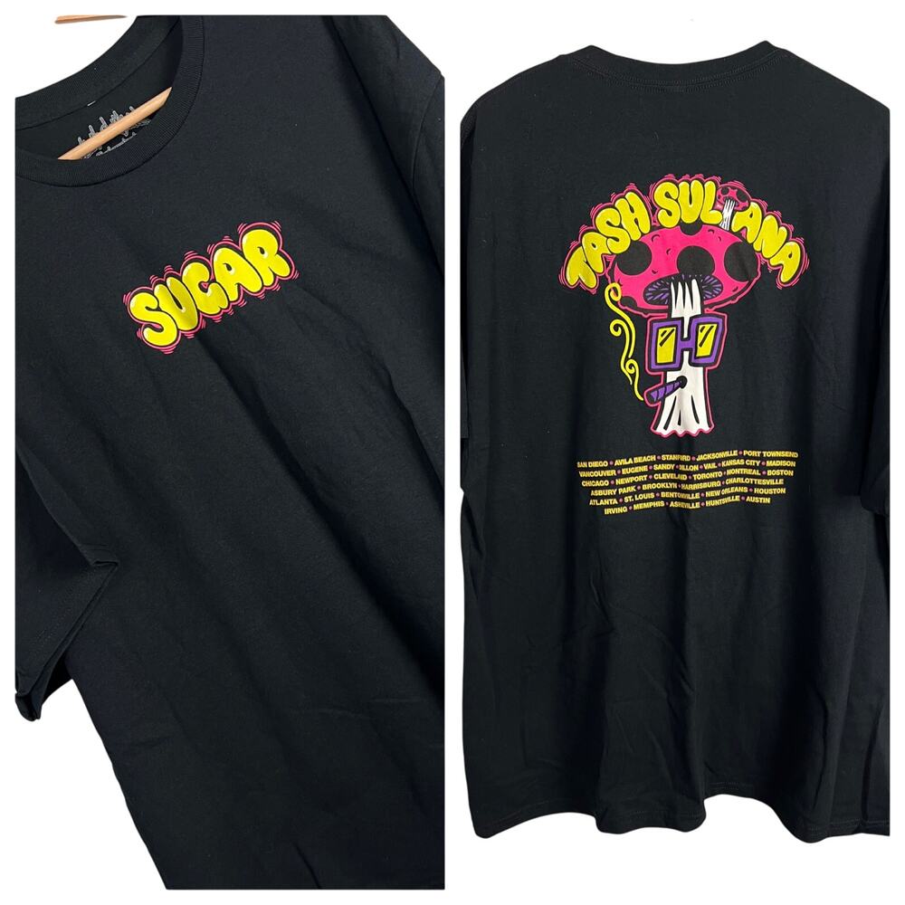 Tash Sultana Women's 2X‎ Sugar Mushroom Graphic Band Tee Rock 2022 Tour T-Shirt
